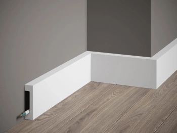Listwa Premium MD008P biała z PolyForce, wymiary 200 x 1.7 x 8 cm