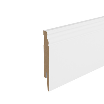 PRÓBKA 20 CM - Listwa przypodłogowa MDF - ESTILO 12cm - Biała Premium
