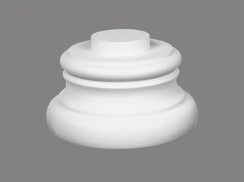 Biała podstawa do kolumny ozdobnej C5001-4W, wymiary 28 x 14.5 x 28 cm, materiał ProFoam