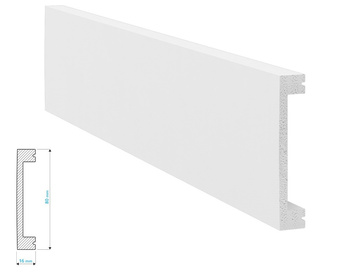 Polistyrenowa Listwa Przypodłogowa i Naścienna Krome PN8016 Pokryta Polimerem (240 cm x 8 cm x 1,6 cm)