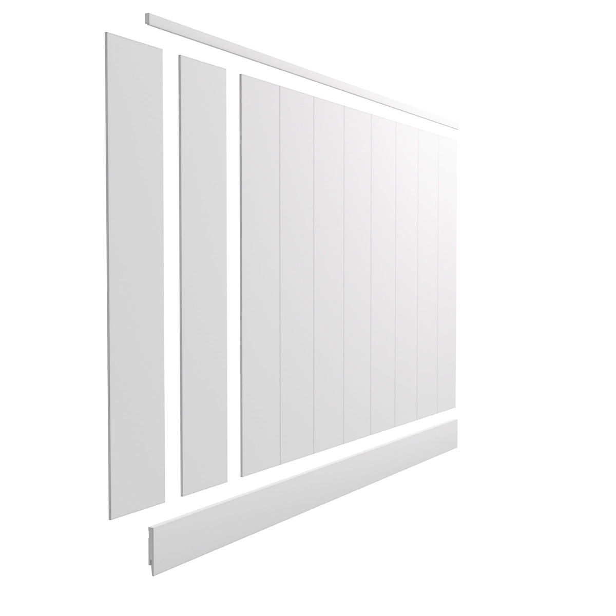 Boazeria ścienna MDF - długość 200 cm / wysokość 114,5 cm (zestaw Plano XL / Elegant XL / Duo)