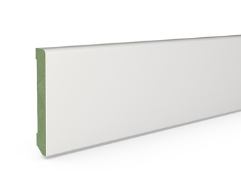 Wilgocioodporna listwa podłogowa MDF PLUS R3 w kolorze białym półmat (262 cm x 10 cm x 1,2 cm)
