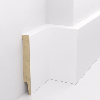 Listwa przypodłogowa MDF - DUO 12cm - Biała Premium
