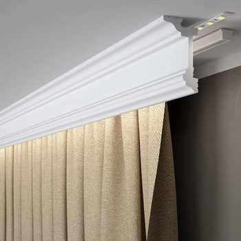 Maskownica karnisza Mardom Decor MD137 biała wym. 200 x 9.6 x 5.5 cm, z PolyForce