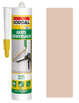 Beżowy uszczelniacz akrylowy Uniwersalny Soudal