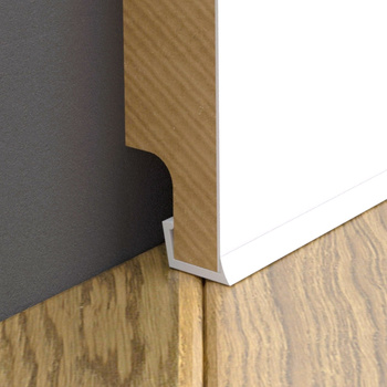 10 cm Próbka - Biała uszczelka do listew przypodłogowych