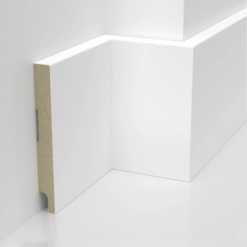 PRÓBKA 20 CM - Listwa przypodłogowa MDF lakierowana biała z wodoodporną powłoką PRIMA SLIM 10cm