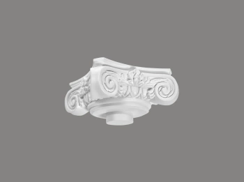 Biała Nasada Kolumny C1000-1W z ProFoam, wymiary 26.5 x 26.5 x 10.5 cm