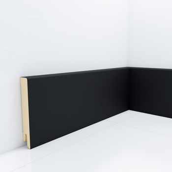 Listwa przypodłogowa MDF Czarna Premium, 80x15 mm, Pedross