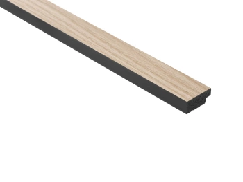 Lewy kraniec lameli ściennych L0202LT Dąb Jasny PolyForce, wymiary 200 x 1.2 x 2.8 cm