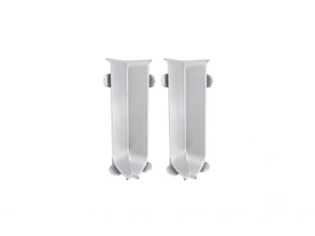 Narożnik wewnętrzny listwy podłogowej Creativa LP80 odcień aluminium -2 szt