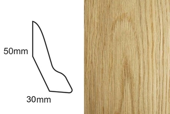 Listwa przypodłogowa fornirowana lakierowana LP60 (240 cm x 5 cm x 3 cm) dąb