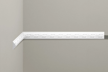 Listwa ścienna zdobiona Creativa LNZ-05, biała, wym. 5.3 x 1.9 x 240 cm