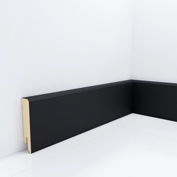 Listwa przypodłogowa MDF Czarna Premium, 60x14 mm, Pedross - ostatnie 14 metrów
