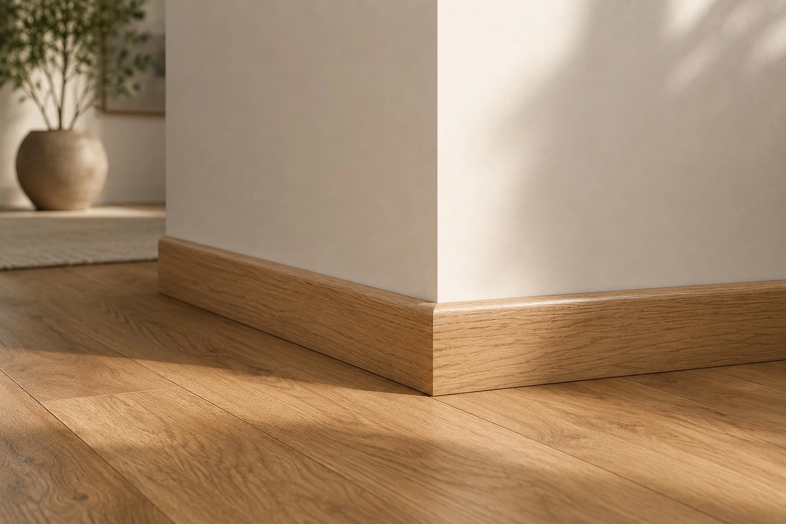 Listwa przypodłogowa drewniana 70x15 mm z surowym fornirem dębowym Pedross