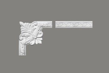Biały Narożnik MDC258-13 z ProFoam o wymiarach 25.5 x 5.4 x 25.5 cm