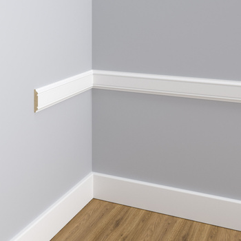 Biała Listwa Ścienna z MDF 6cm