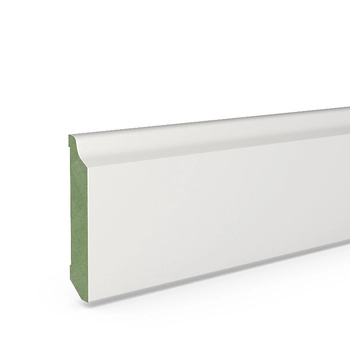 Listwa przypodłogowa MDF Plus F1 biała lakierowana półmat (262 cm x 10 cm x 1,6 cm) wilgocioodporna