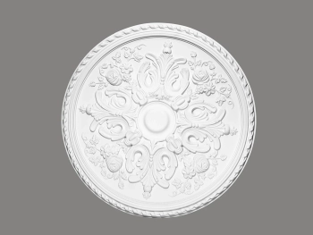 Rozeta sufitowa B3015 biała o wysokości 6.4 cm, z ProFoam