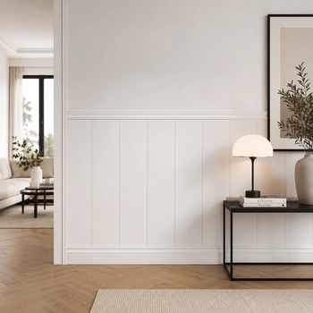 Boazeria ścienna LINEA - długość 200 cm, wysokość 117,5 cm - zestaw listew MDF
