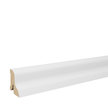 Listwa przypodłogowa 40x22 mm - świerkowa Premium – biała, powłoka Polyblend, 4cm
