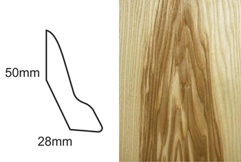 Listwa przypodłogowa fornirowana lakierowana LP60 (240 cm x 5 cm x 3 cm) jesion ciemny