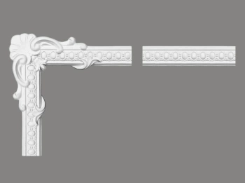 Narożnik Biały ProFoam MDC250-11 o wymiarach 50.5 x 8.1 x 50.5 cm