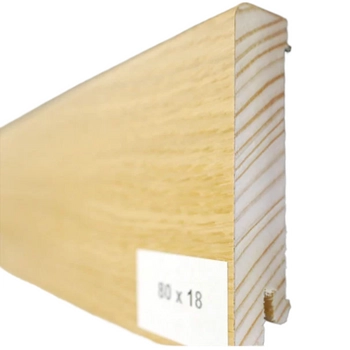 Drewniana listwa przypodłogowa lakierowana 80/18 (240 cm x 8 cm x 1,8 cm) DĄB EUROPEJSKI