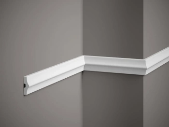 Listwa ścienna PolyForce MD026 w kolorze białym, wymiary 200 x 1.5 x 4.5 cm