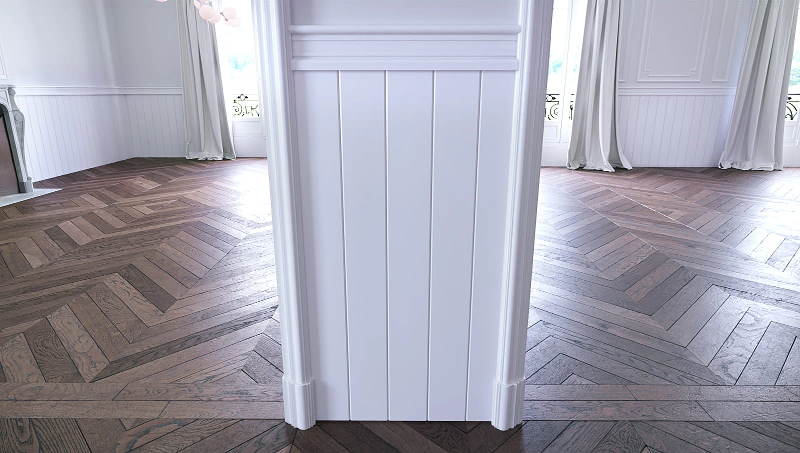 Lakierowana Boazeria Angielska NOVA - zestaw listwą przypodłogową i wieńccem - wymiary 187,5 x 95 cm pol_pl_Lakierowana-boazeria-angielska-PURE-zestaw-listew-boazeryjnych-MDF-wymiary-200-x-109-cm-3511_8