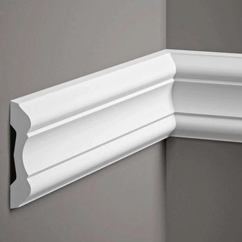 Listwa ścienna MDD345 biała wym. 200 x 2.4 x 10.2 cm, z ProFoam
