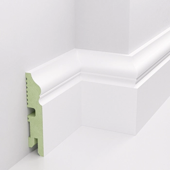 Listwa przypodłogowa MDF lakierowana biała wilgocioodporna FOGE LB3 - 8cm