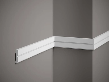 Biała Listwa Ścienna MDD414 z ProFoam o wymiarach 200 x 1.1 x 5.1 cm