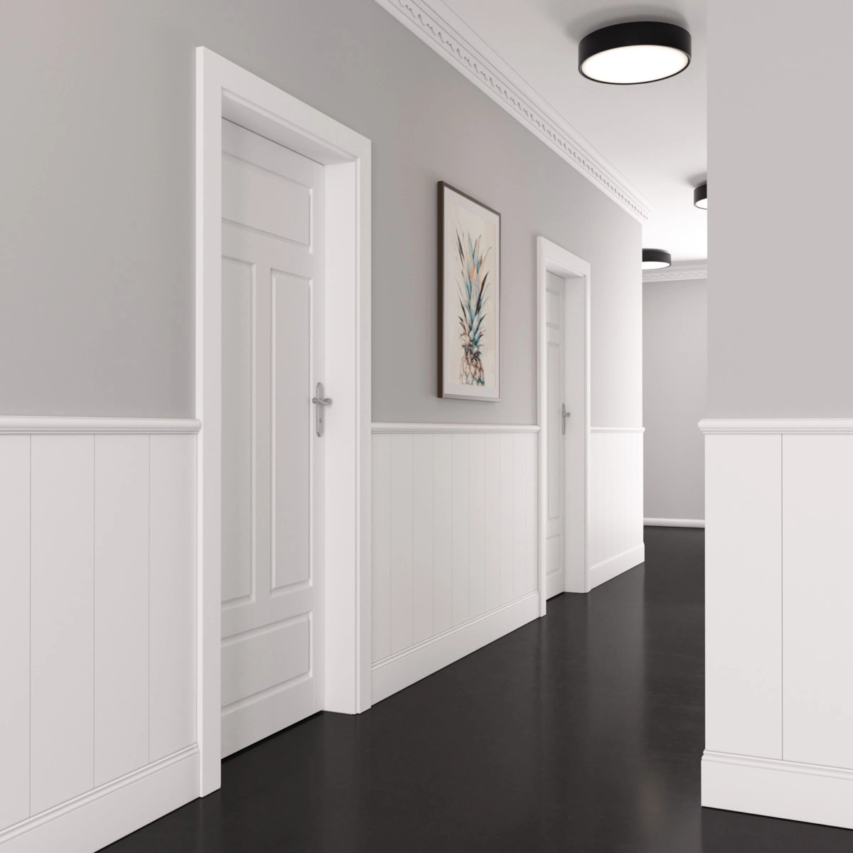 Boazeria ścienna MDF - długość 200 cm / wysokość 118 cm (zestaw Lumo / Elegant XL / Estilo)