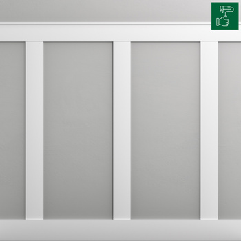 Boazeria ścienna MDF - długość 200 cm / wysokość 123 cm (zestaw Plano / Elegant / Duo)