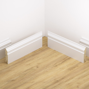 Biała Listwa Podłogowa z MDF Lakierowana FG-LB2 8cm