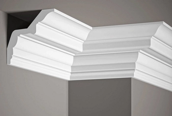 Listwa przysufitowa MDB169 biała wym. 200 x 12.6 x 12.4 cm, z ProFoam
