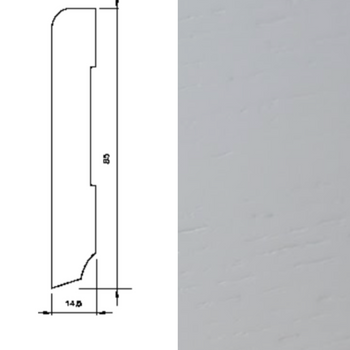 Drewniana Listwa Przypodłogowa Lakierowana Biała 240x9,5x1,5 cm