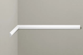Listwa ścienna gładka Creativa LPC-02, biała, wym. 4 x 1.8 x 244 cm