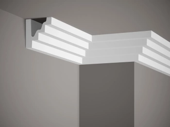 Biała Listwa Przysufitowa ProFoam MDB134 o wymiarach 200 x 8 x 8 cm