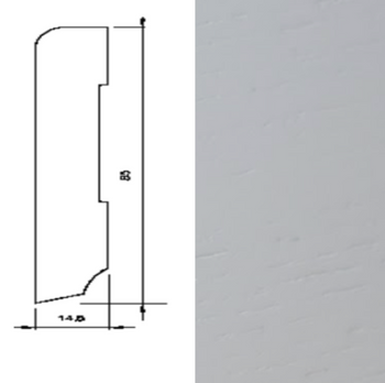Biała Listwa Drewniana Przypodłogowa, Lakierowana 60/16 (240 cm x 6 cm x 1,5 cm)