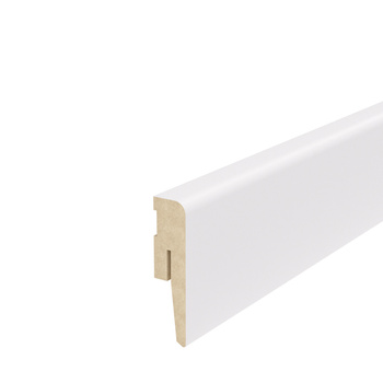 Listwa przypodłogowa MDF TRIO R5, Biała Premium, 8cm