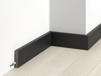 Listwa Podłogowa Czarna MD359B wym. 200 x 1.6 x 7 cm, z materiału PolyForce