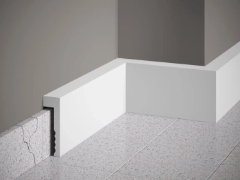 Listwa Podłogowa Premium MD006P Biała PolyForce, wymiary 200 x 2.3 x 10.1 cm