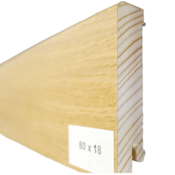 Listwa przypodłogowa dębowa, lakierowana, 80/18, wymiary 240x8x1,8 cm
