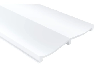 Panel z lamelami Vivid WP003P w kolorze biały RAL 9003 o wymiarach 270 x 1.6 x 24.7 cm, wykonany z PolyForce