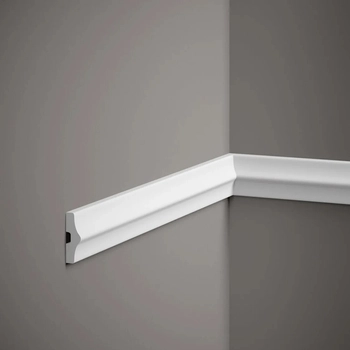 Listwa ścienna MD026 biała wym. 200 x 1.5 x 4.5 cm, z PolyForce