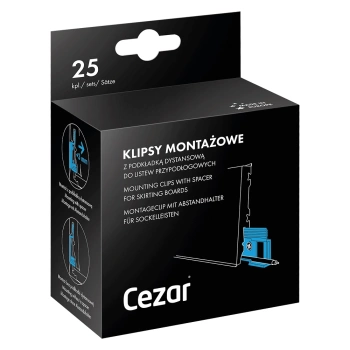 Zestaw mocowań do listew Cezar - 25 sztuk w opakowaniu