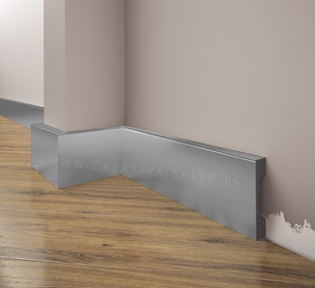 Cokół Przypodłogowy Creativa LPC-23a w Odcieniu Aluminium, Długość 244cm