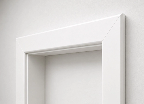 Listwy maskujące do drzwi wewnętrznych MDF białe widok detalu
